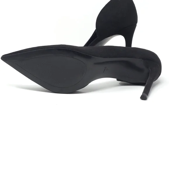 Mango Audrey Black Suede Pointed Toe Stiletto Pumps Size EU 37 / US 9.5M - Picture 7 of 11